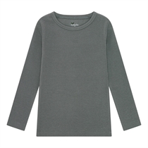 BIRKHOLM Rib Bluse Elefant Grå